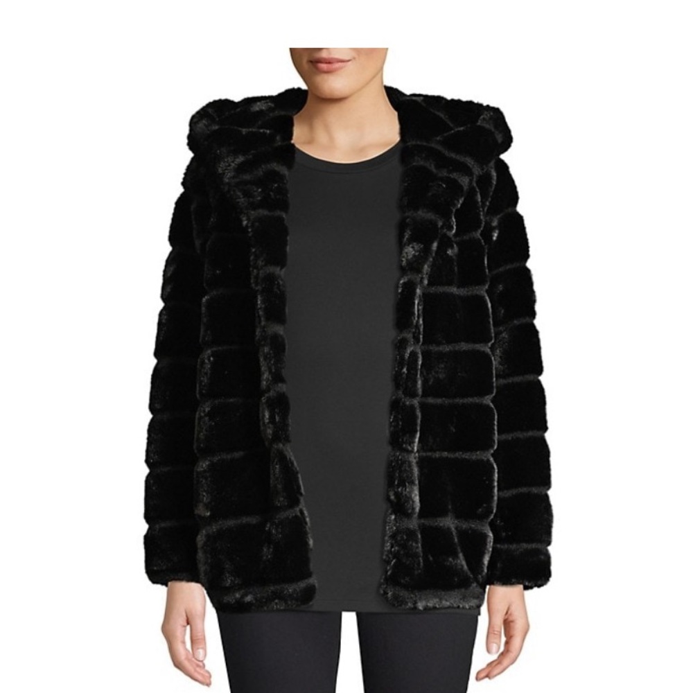 Apparis Goldie Hooded Faux Fur Jacket